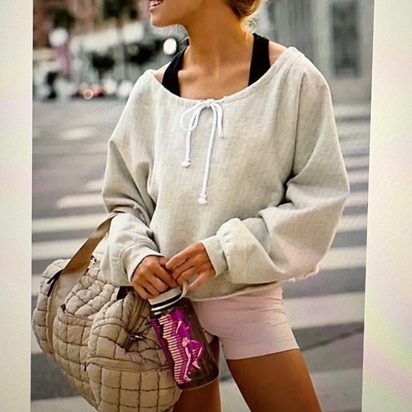 Free People Movement Women’s For The Win Off The Shoulder Sweatshirt - Picture 12 of 15